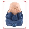Tiiyee 4 Monks Figurine Statue, Little Monks Hear No Evil