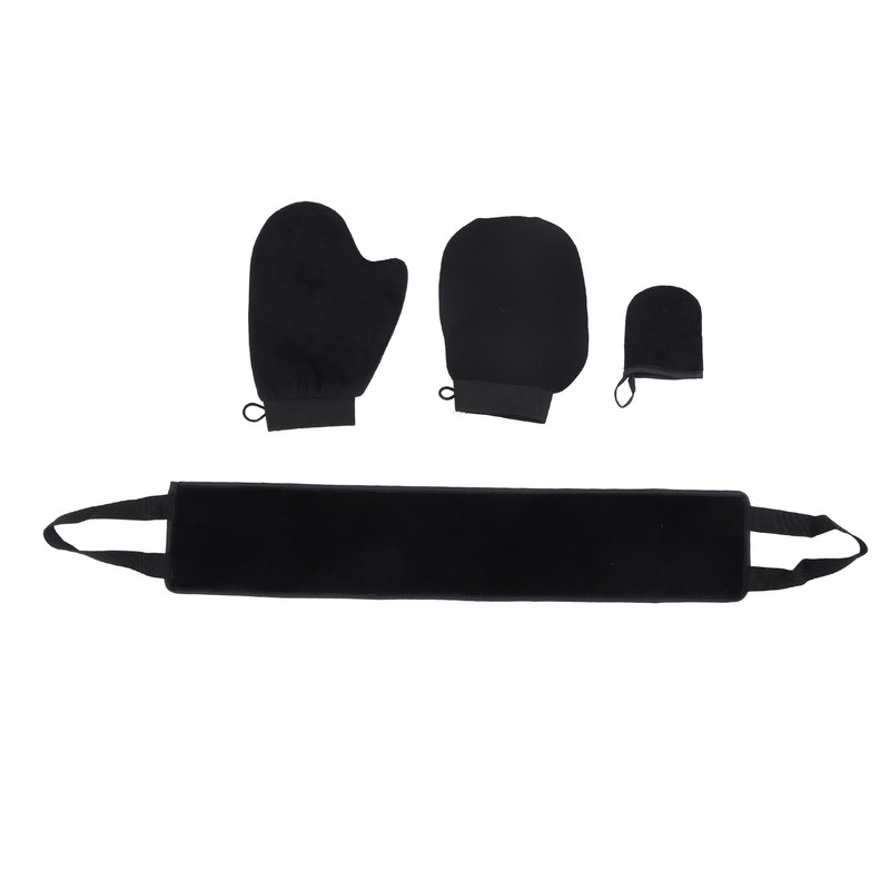 4 Pcs Self Tanner Mitt Velvet Soft Reversible Exfoliating SPA