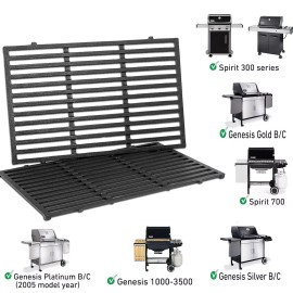 For Weber, for Weber Spirit 300 Series 7638 Grill Grates Replacement - 17.5" Enameled Cast Iron Grill Grates for Weber