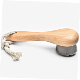 Baluue Facial Exfoliator Tool Skin Cleaning Brush Wooden Handle Deep Pore Cleansing Face Brush for Blackheads Random