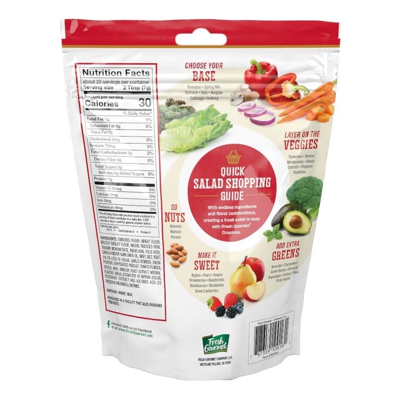 Fresh Gourmet Premium Croutons | Italian Seasoned | 5 Ounce