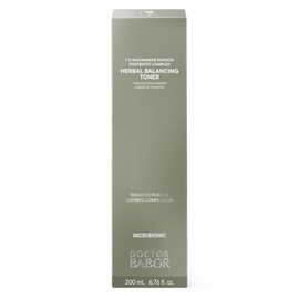 DOCTOR BABOR Microbiomic Herbal Balancing Toner (200 ml) - Vegan Facial Toner Based on Plant Extracts with 4% Niacinamide - Reduces Pores and Matted