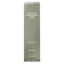 DOCTOR BABOR Microbiomic Herbal Balancing Toner (200 ml) - Vegan Facial Toner Based on Plant Extracts with 4% Niacinamide - Reduces Pores and Matted