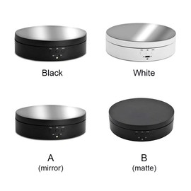 EKDJKK Motorized Rotating Display Stand Turntable, 5.43 Inches 360 Degree Automatic Revolving Platform, 3kg Load Bearing, Battery/USB Powered for Shop Jewelry, Collectible Display