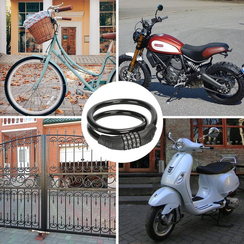 Bicycle lock, combination lock, bicycle 4-digit, pram lock, anti-theft, children's