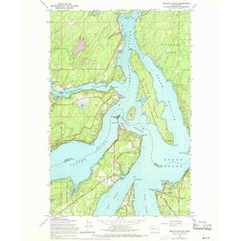 YellowMaps Squaxin Island WA topo map, 1:24000 Scale, 7.5 X 7.5 Minute, Historical, 1959, Updated 1970, 26.8 x 22 in - Tyvek