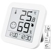 infactory Living Room Thermometer: Digital E-Ink Thermal and Hygrometer with