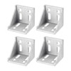 sourcing map 4Pcs Inside Corner Bracket Gusset, 57x57x59mm 6060 Angle