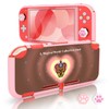 DLseego Case for Switch Lite,Lovely Bear Heart Element Protective Soft