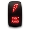 12 Volt Power - Red - Laser Etched 5-Pin Double
