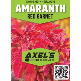 Axel's Garden Seeds Red Garnet Amaranth Seeds | Heirloom & Non-GMO | Fresh Garden Seeds - 150 Seeds