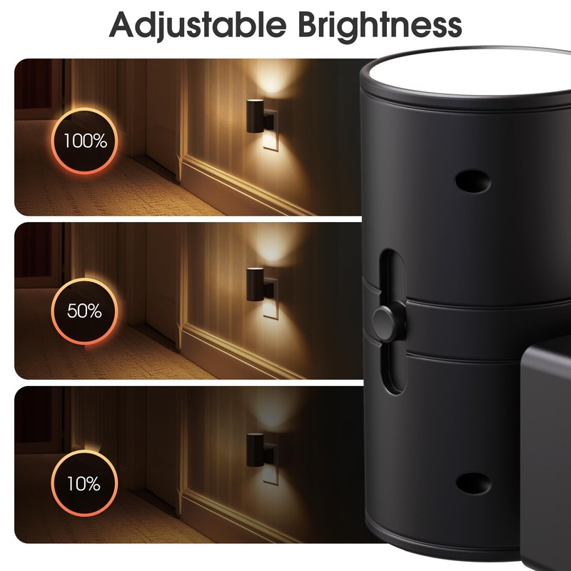 Briignite Night Light, Dusk to Dawn Sensor, Soft White 3000K