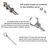 2Pcs Rustproof Lifting Shoulder Eye Bolt Metal Heavy Duty EyeBolts