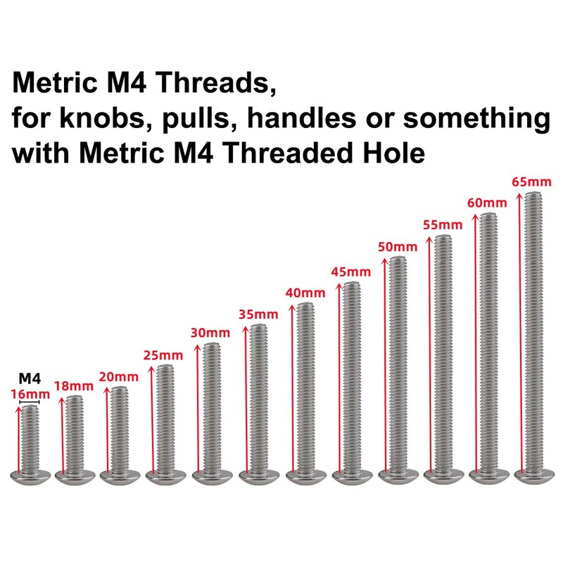 Adiyer 40-Pack Metric M4 x 40mm Machine Screws for Cabinet