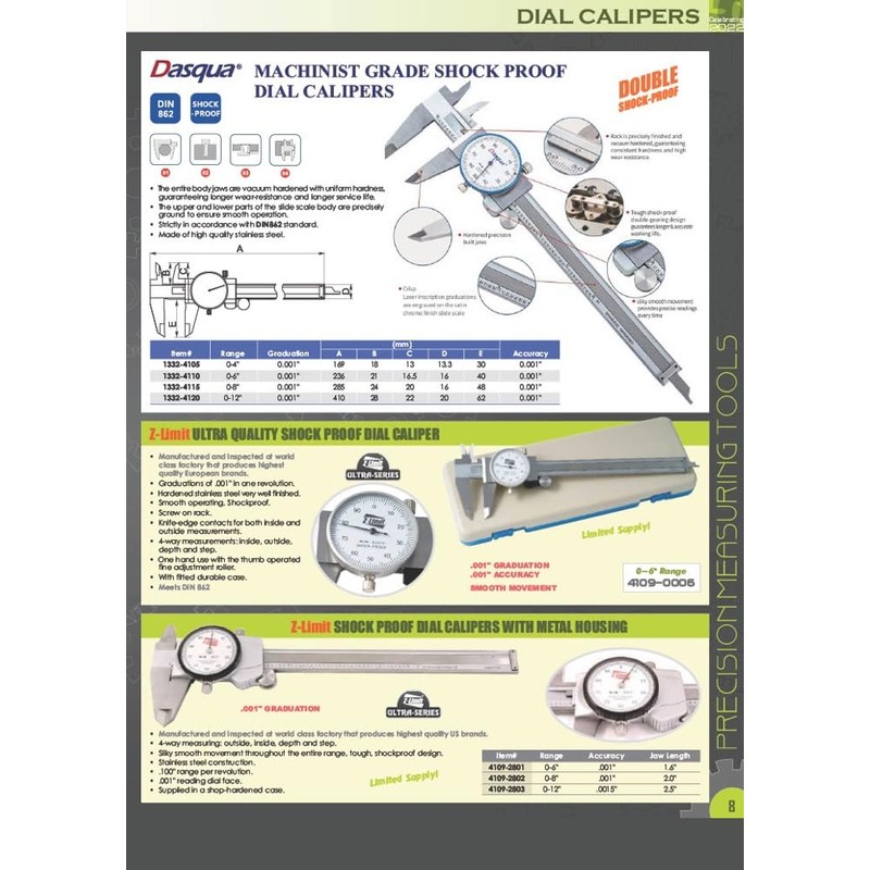 Pro Series by HHIP 4100-0020 Pro-Quality Dial Caliper, 6"