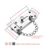 Stainless Steel Anti-hotlink Latch, Sliding Bolt Latch with Chain, Household
