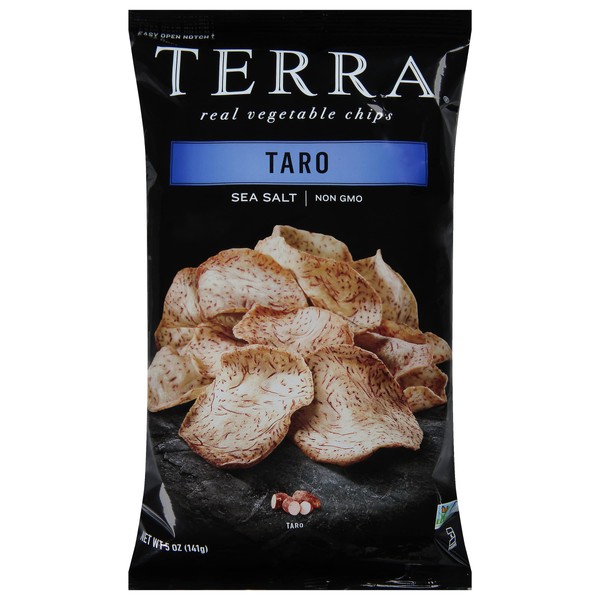 Terra Vegetable Chips, Taro with Sea Salt Real Vegetable Chips, 5 oz. (Pack of 12)