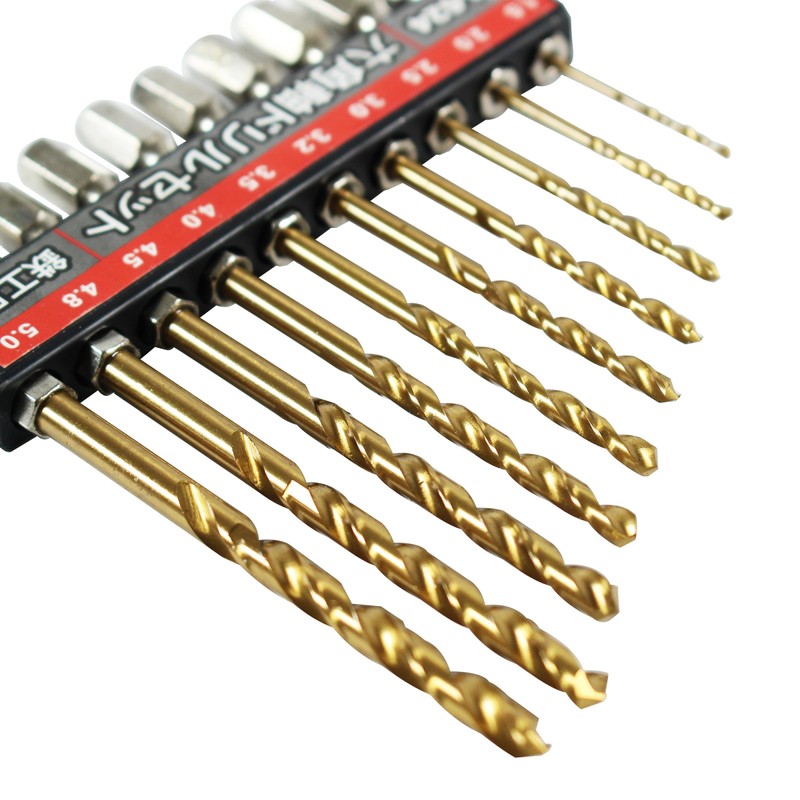 iHelp (aiherupu) Hex Shank Titanium Drill 10 Piece Induction –