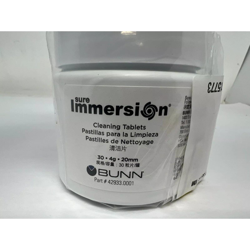 Bunn NIP Jar of 30 Bunn Cleaning Tablets for Sure