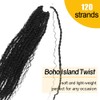 CISINPO Boho Twist Crochet Hair 18 Inch, 8 Packs Wavy
