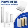 Junarter 100 Pack Bar Magnet, 20x5x2mm Rectangle Magnets, Thin Magnets,
