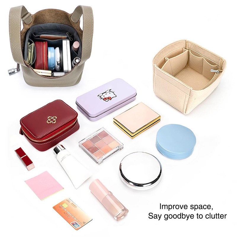 SMART DK Purse Organizer Insert for Handbags,Felt Bag Organizers Fit