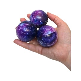 Zugar Land Galaxy Foam Stress Relief 2" Balls (4 Pack) Squeeze Relaxable Stress Relief for Kids and Adults Calming Figdet Toy Autism ADHD Fun Soft Toys for Party Favors (4 Balls)