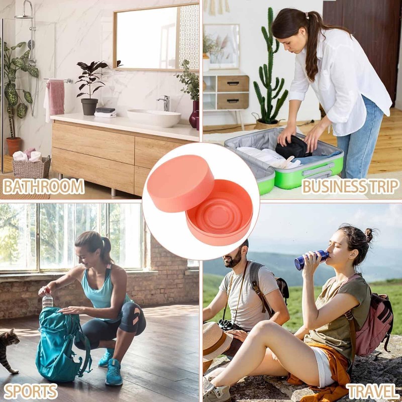 Round Soap Box, Small Soap Box with Lid, Leak-proof Soap