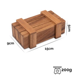 LOGOPLAY Jumbo Treasure Chest - Treasure Chest - Magic Box - Trick Box - Thinking Game - Puzzle Game - Patience Game - Logic Game Made of Wood