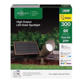 Feit Electric OneSync Solar Powered 0 W LED Spot Light Kit 1 pk