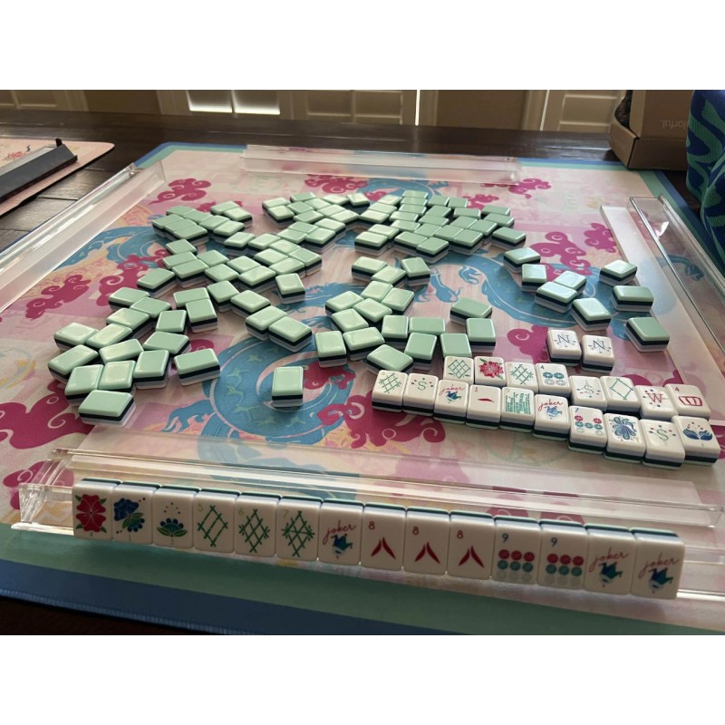 ,5-days Delivery,Mahjong Mat and Racks,American Mahjong Set with 160 Tiles,Custom