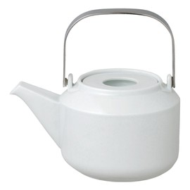 KINTO LT 21232 Teapot 21232 20.2 fl oz (600 ml), White with Strainer, Dishwasher Safe