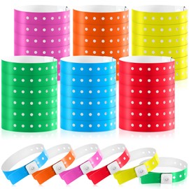 Henoyso 600 Pcs Plastic Wristbands for Events Vinyl Wristband Plastic Bracelet for Events Arm Band Identification for Concerts Carnivals(Assorted Color)