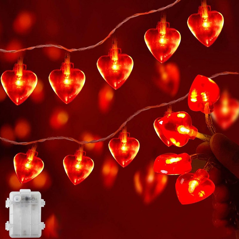 Love Heart Shaped String Lights 6 Meter 40 Leds Heart