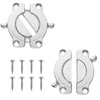 Pack of 2 Table Top Connectors, Worktop Connection Rail, Zinc