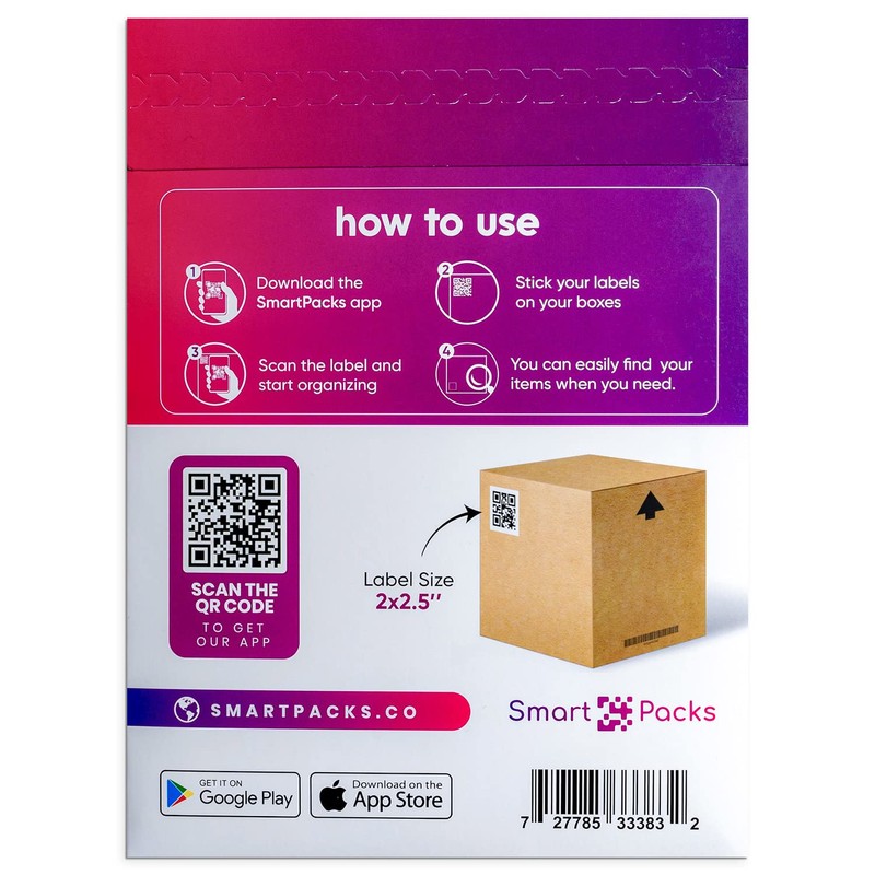 SmartPacks QR Stickers - Premium Smart Labels with AI-Powered App