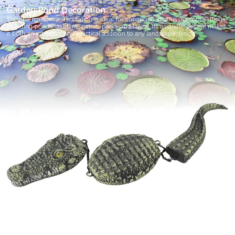 Floating Alligator Decoy, 3 Section Simulation Floating Crocodile, 32.9Inch Alligator