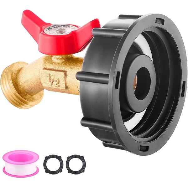 275-330 Gallon IBC Tote Tank Adapter, 2" Corase Thread with