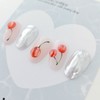 cherry Handmade nail tip water ink cherry nail - Almond
