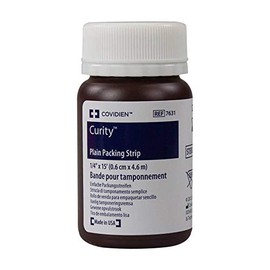 CURITY Plain Packing Strip - 1/4 x 5 Yds - Plain - Bottle - Each