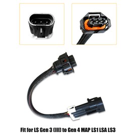 Gen 3 to Gen 4 Map Sensor Adapter Harness 12592525, LS MAP Sensor Wire Harness Adapter 6" Gen III LS1 LSA LS3 Tooling, Connector, Lock, Seals and Terminals