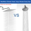 NearMoon Rain Shower Head, High Flow Stainless Steel Square Rainfall