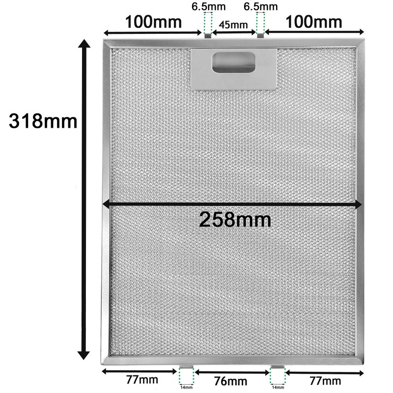 SPARES2GO Metal Mesh Filter for Cooke & Lewis/B&Q/CATA Cooker Hood