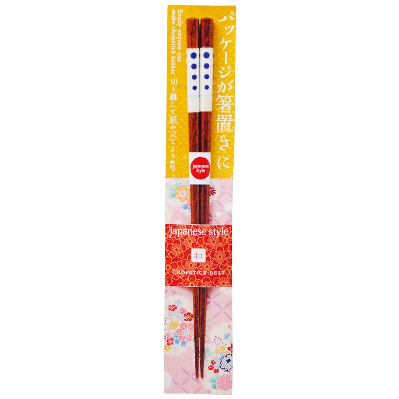 13383-8 Ceramic Pattern Wakasa Painted Chopsticks Japanese Style Polka Dot