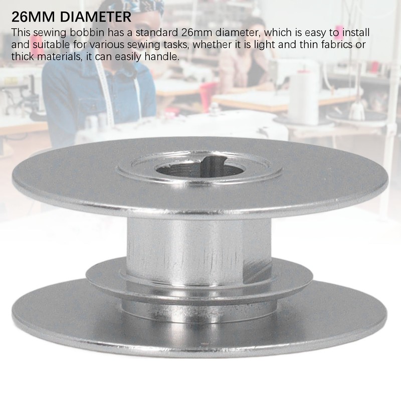 26MM Diameter Bobbin 0867150240 Metal Empty Thread Spool Stainless Steel