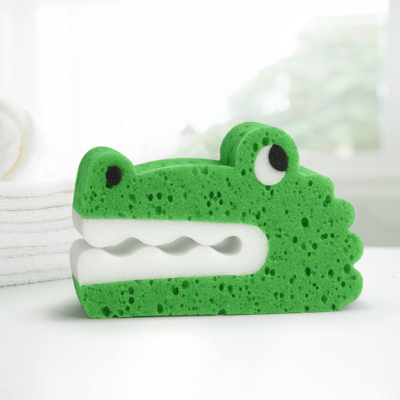 Genuine Fred BATH BITERS, Children's Bath Sponge, CROCODILE