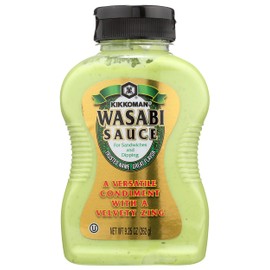 Kikkoman – Wasabi Sauce Great for Sandwiches & Dipping - All-Purpose Seasoning Spiciness Dishes Sushi, Sashimi – Sealed Packed Bottle - 9.25 oz (Pack of 1), Green