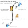 15 inch Goose Neck Curved Extra Long Adjustable Shower Head