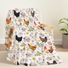 Shishiimo Chicken Flowers Blanket-Chicken Gift for Kids Men Women-Soft Flannel