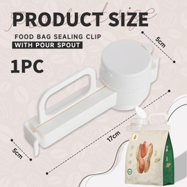 Cosmeria Closure Clips With Easy Spout, 6.7 Inch Clip, Durable, Dishwasher Safe, Ideal For All Food Packaging